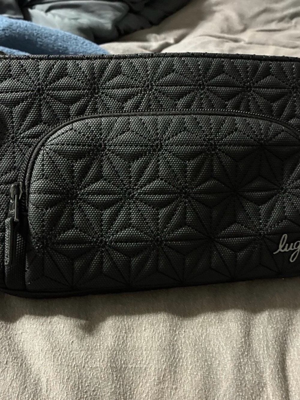 lug Quilted Black Crossbody Purse